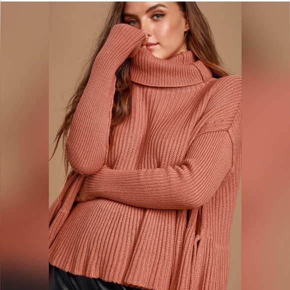 Free People Layer Cake Trapeze Turtleneck Sweater Size Small - Picture 4 of 12